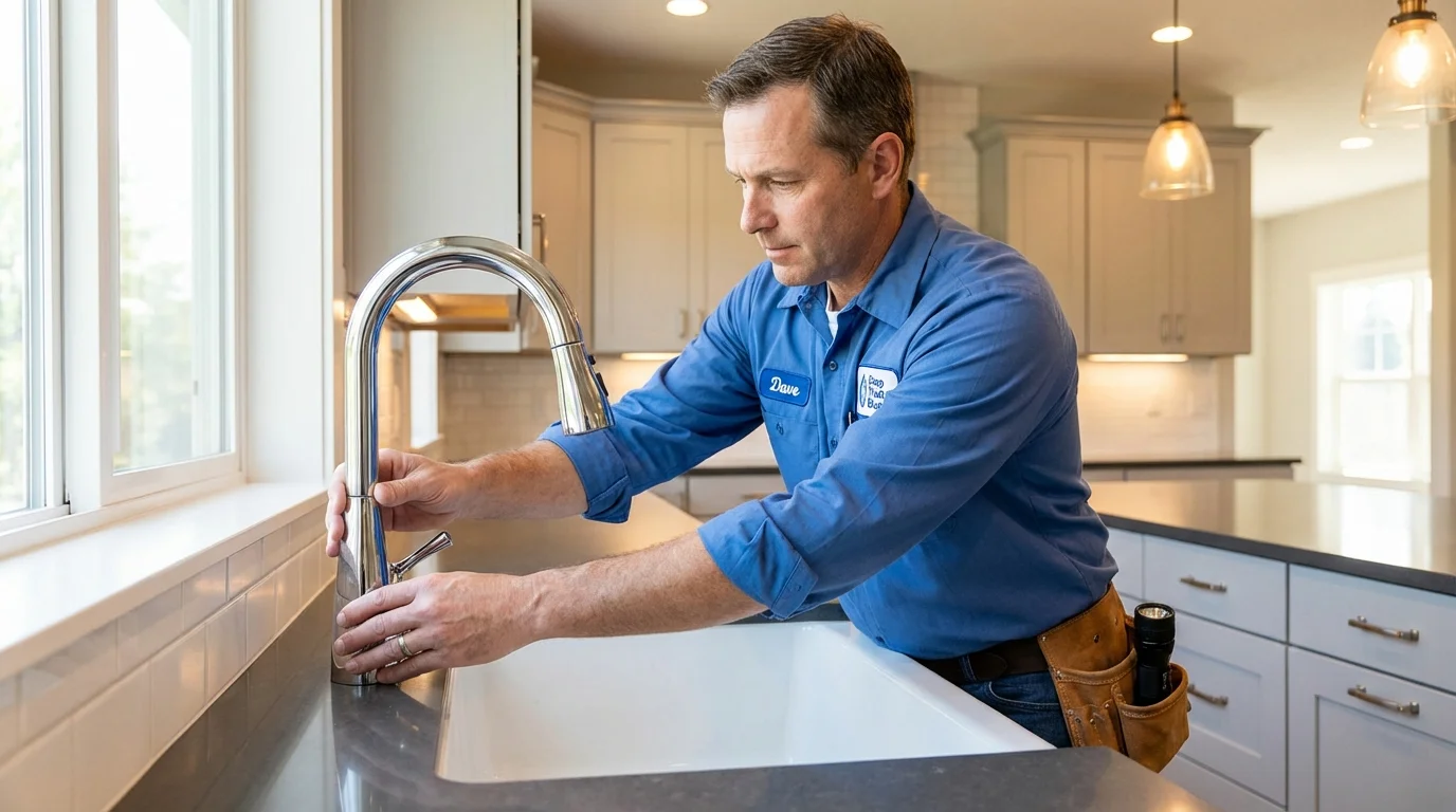 Kitchen faucet installation by Johns Plumbing LLC in Dripping Springs